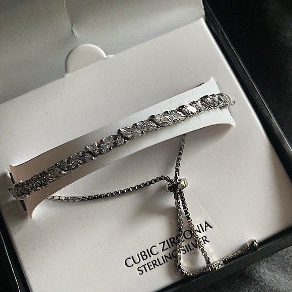 💎 GIANI BERNINI - Marquise Diamond (cz) 10” adjustable Bolo Bracelet .925 (NEW) - Picture 8 of 16